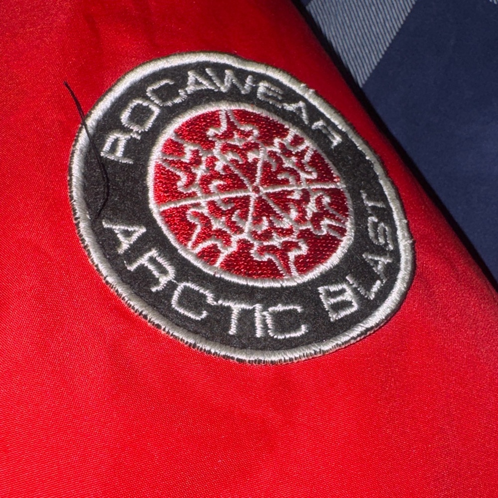 Rocawear Red Ski Jacket with Fur Hood Large
